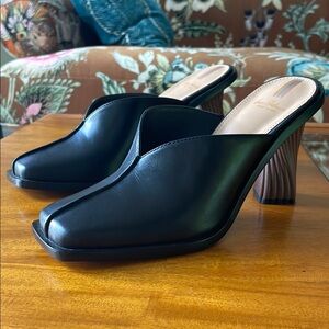 Sam Edelman Everly Mule Pumps Heeled Unique Design Heel Shoes Size 8.5 Black